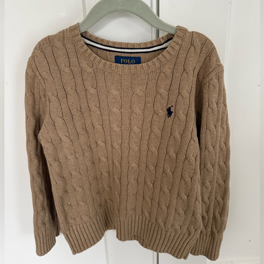 Polo by Ralph Lauren Beige Cable Knit Sweater